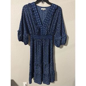 Max Studio V-Neck Empire Waist Dress